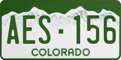 CO license plate AES156