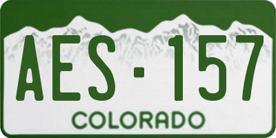 CO license plate AES157