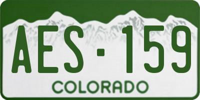 CO license plate AES159