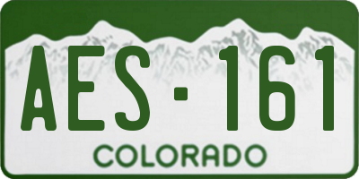 CO license plate AES161