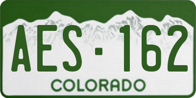 CO license plate AES162