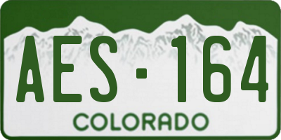 CO license plate AES164