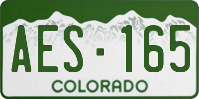 CO license plate AES165