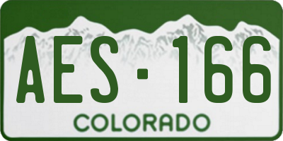 CO license plate AES166