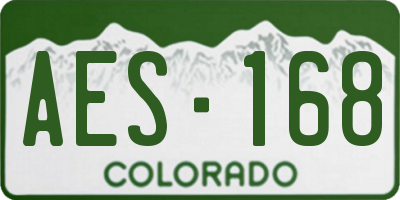 CO license plate AES168