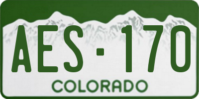 CO license plate AES170
