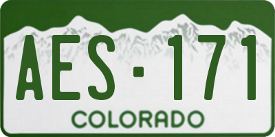 CO license plate AES171