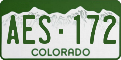 CO license plate AES172