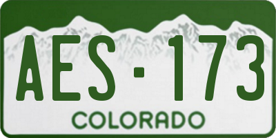 CO license plate AES173