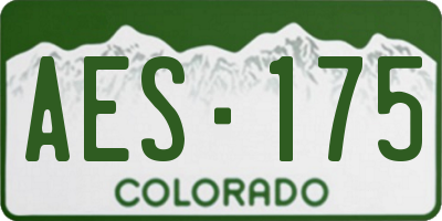 CO license plate AES175