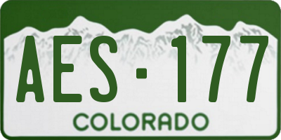 CO license plate AES177