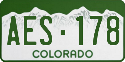 CO license plate AES178