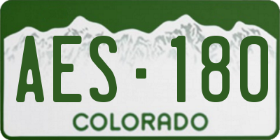 CO license plate AES180