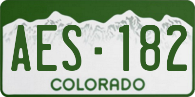 CO license plate AES182