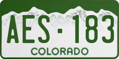 CO license plate AES183