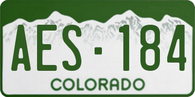CO license plate AES184