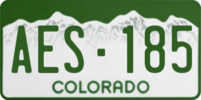 CO license plate AES185
