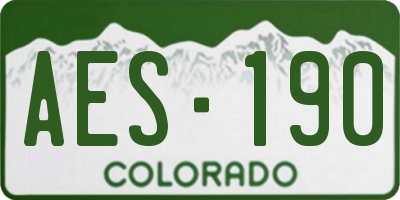 CO license plate AES190