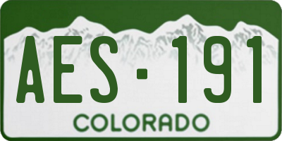 CO license plate AES191