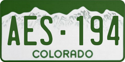 CO license plate AES194
