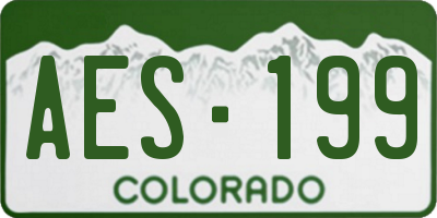 CO license plate AES199