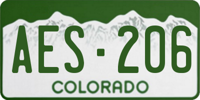 CO license plate AES206
