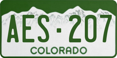 CO license plate AES207