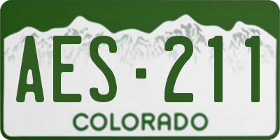 CO license plate AES211