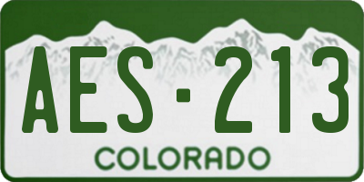 CO license plate AES213