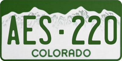 CO license plate AES220