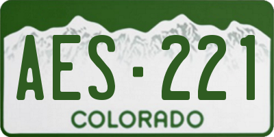 CO license plate AES221