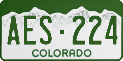 CO license plate AES224