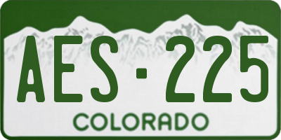 CO license plate AES225