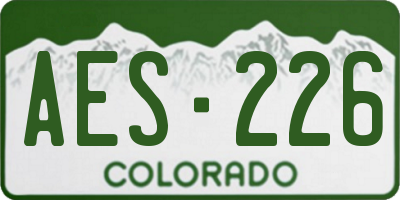 CO license plate AES226