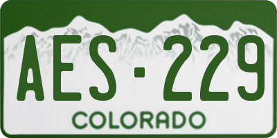 CO license plate AES229