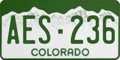 CO license plate AES236