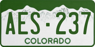 CO license plate AES237