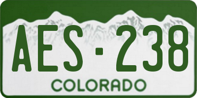 CO license plate AES238