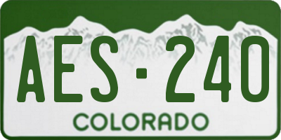 CO license plate AES240