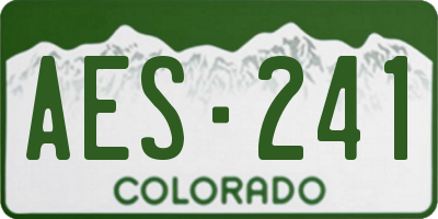 CO license plate AES241