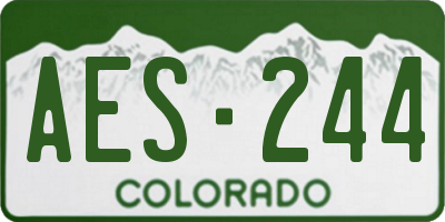 CO license plate AES244