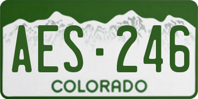 CO license plate AES246