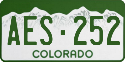 CO license plate AES252