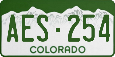 CO license plate AES254