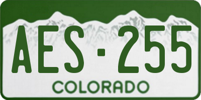 CO license plate AES255