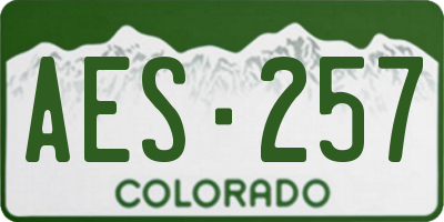 CO license plate AES257