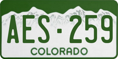 CO license plate AES259