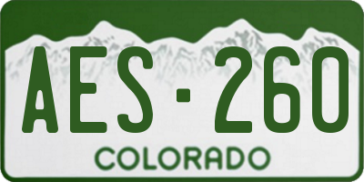 CO license plate AES260