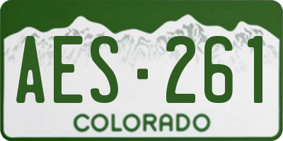 CO license plate AES261