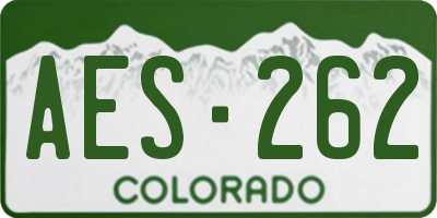 CO license plate AES262